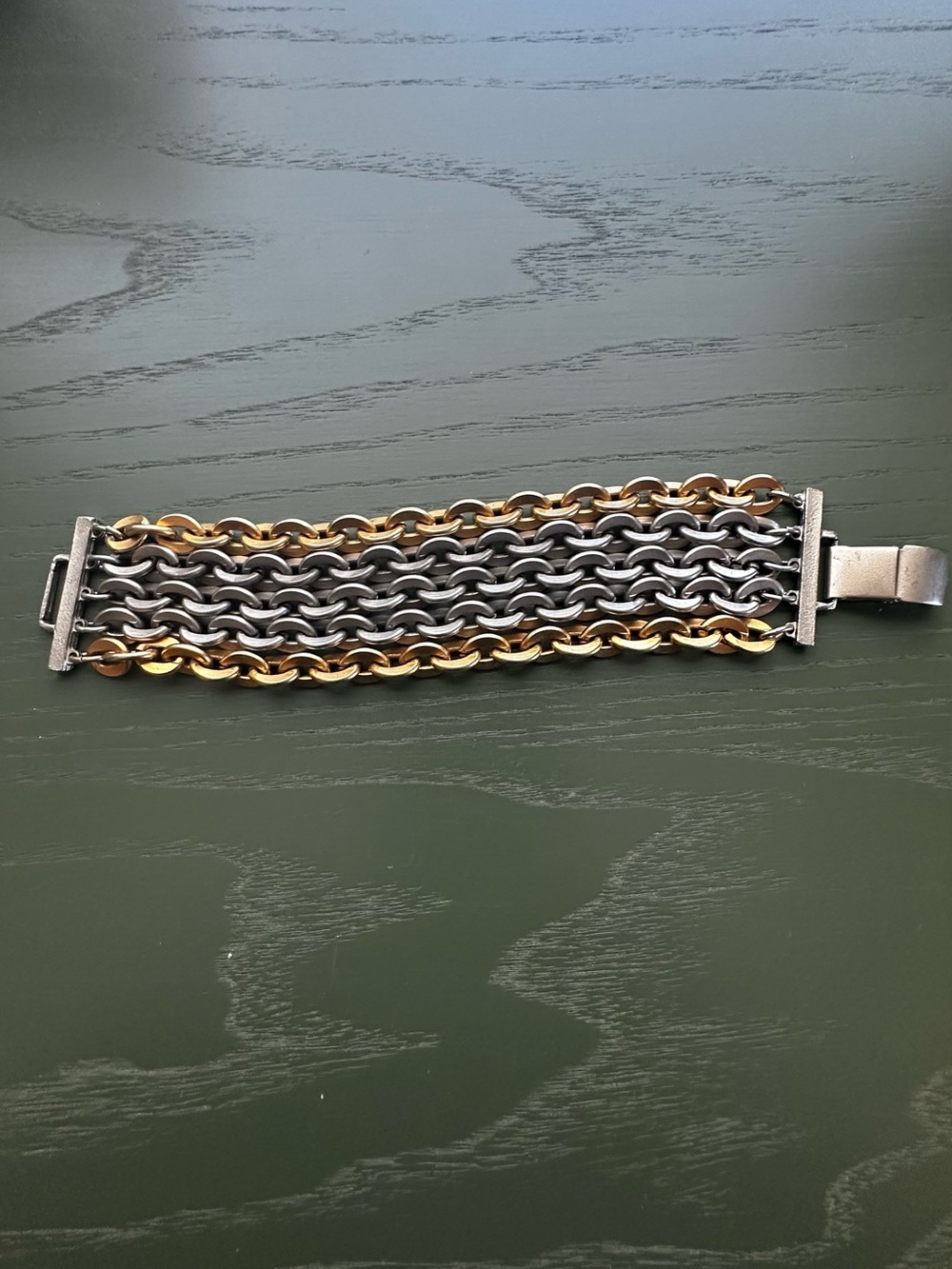 Two-Tone Chain Link Bracelet - Silver & Gold